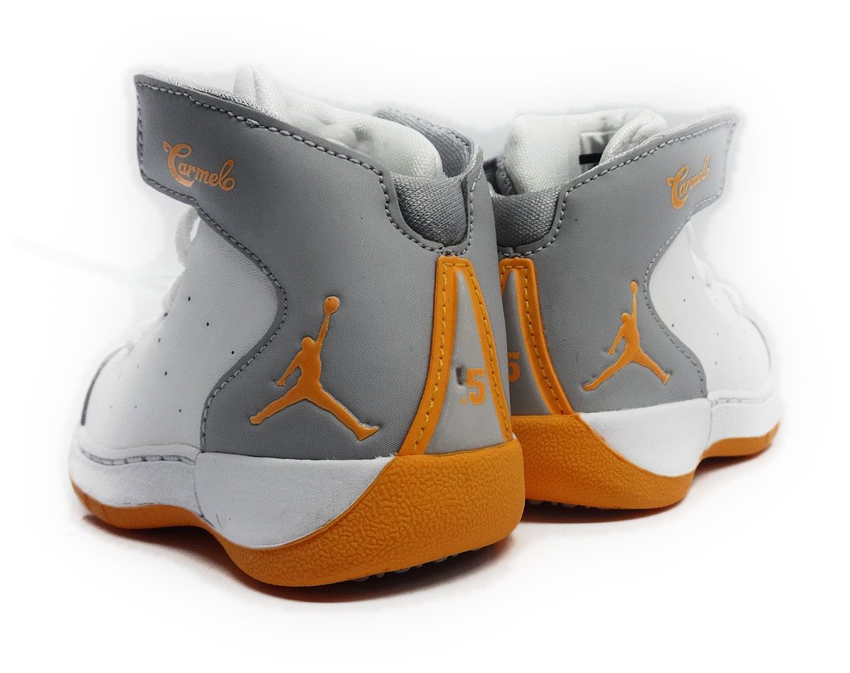 nike air jordan melo 1 5 white mango grey toddler babies sneaker